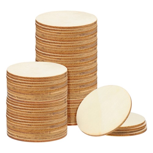 100 pcs wood - wood, circles
